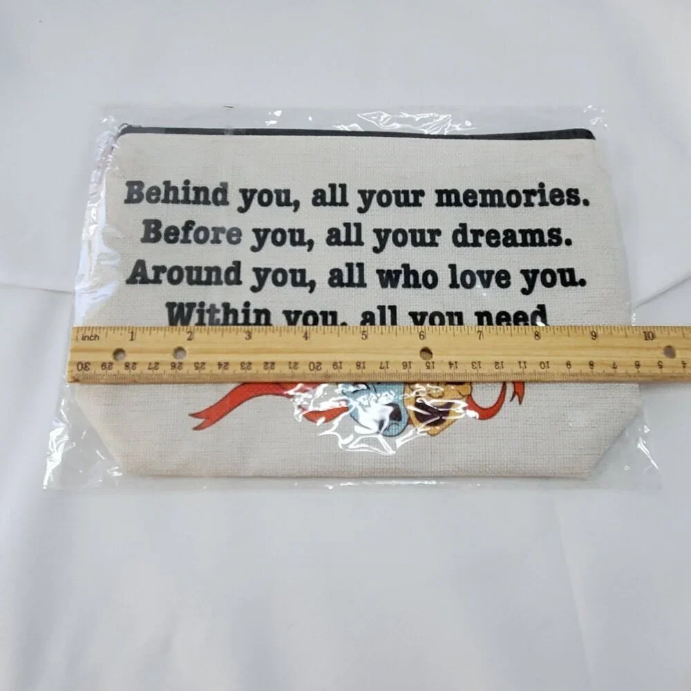 Theater Drama Themed Canvas Cosmetic Pouch 